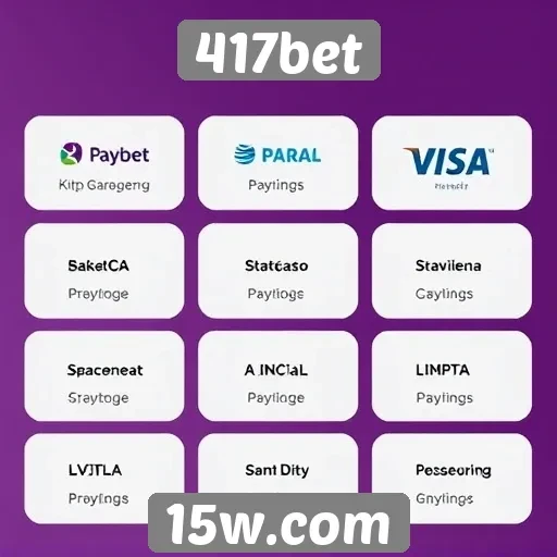 Métodos de pagamento disponíveis no 417bet